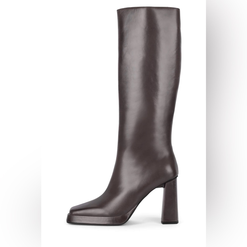 Jeffrey Campbell Maximal Knee high platform boots 8 grey